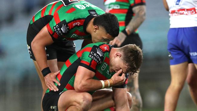 South Sydney prop Liam Knight will be sidelined indefinitely as he continues to suffer from headaches following a pre-season concussion. Picture: Phil Hillyard
