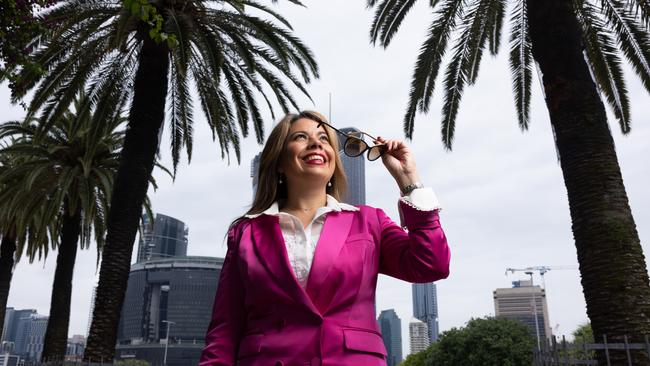 Tourism and Events Queensland CEO Trish O’Callaghan at Southbank, Brisbane. Picture: David Kelly