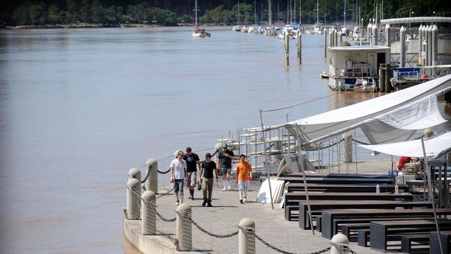 January 2011: Eagle Street Pier clean-up after the floods. Picture: Supplied