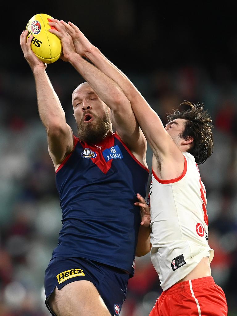 Max Gawn was absolutely everywhere. Picture: Quinn Rooney/Getty Images