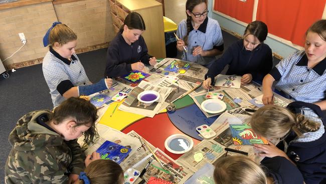 St Josephs Stage 3 students have been working on Mexican inspired tile art