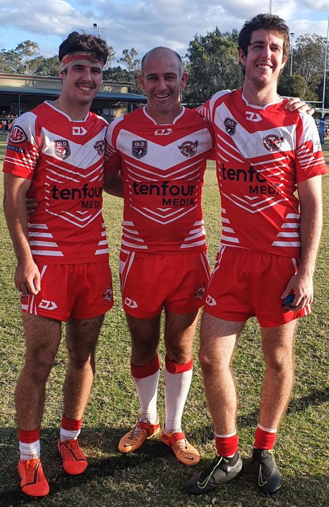 Matt Geyer with sons Cole (left) and Nash.