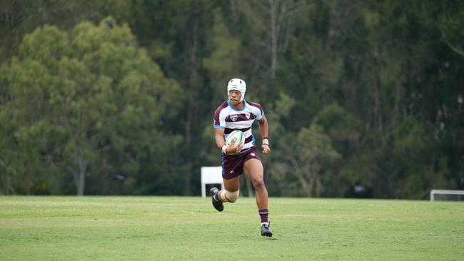 DJ Gray. TAS First XV rugby action between St Paul's and John Paul College.