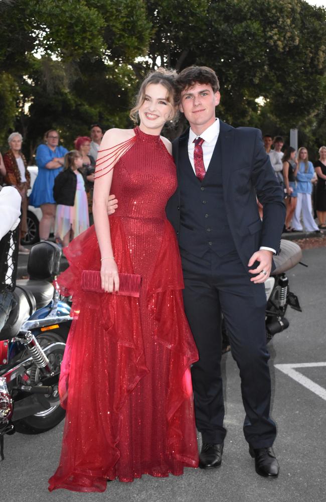 Lana Videroni and Jackson Martin-Blakey at Kawana Waters State College Year 12 formal 2024.