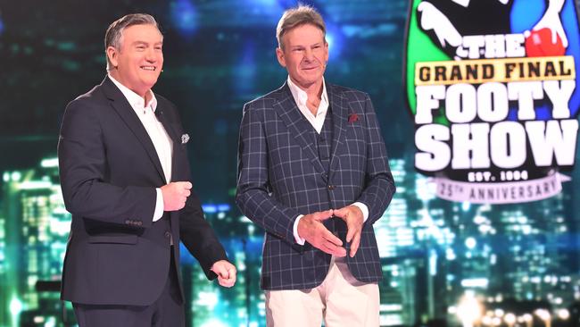 Eddie McGuire and Sam Newman will no longer appear on the regular Footy Show. Picture: Channel 9