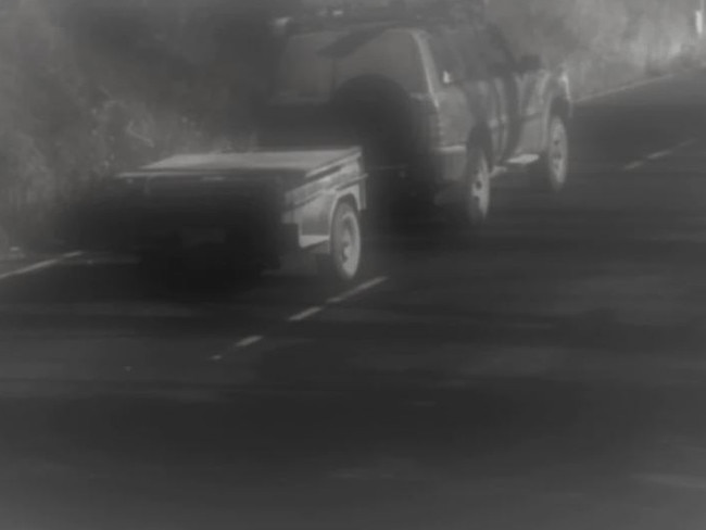 A dark-coloured 4WD believed to belong to Mr Lynn was captured by ANPR cameras on the Great Alpine Rd the morning after Russell Hill and Carol Clay were allegedly murdered.