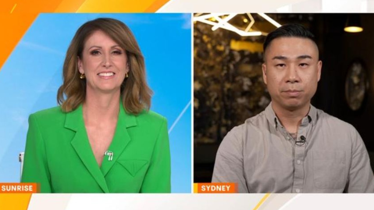 Mr Wu told Sunrise host Nat Barr his customers backed the move. Picture: Sunrise.