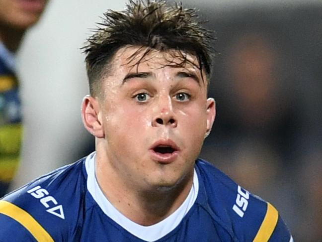 Reed Mahoney of the Eels in action during the Round 14 NRL match between the Parramatta Eels and the North Queensland Cowboys at TIO Stadium in Darwin, Saturday, June 9, 2018. (AAP Image/Dan Peled) NO ARCHIVING, EDITORIAL USE ONLY