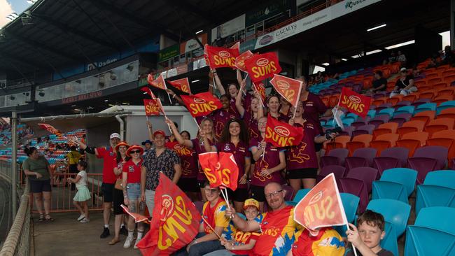 Cairns players at the 2024 AFL match between Gold Coast Suns and North Melbourne at TIO Stadium. Picture: Pema Tamang Pakhrin