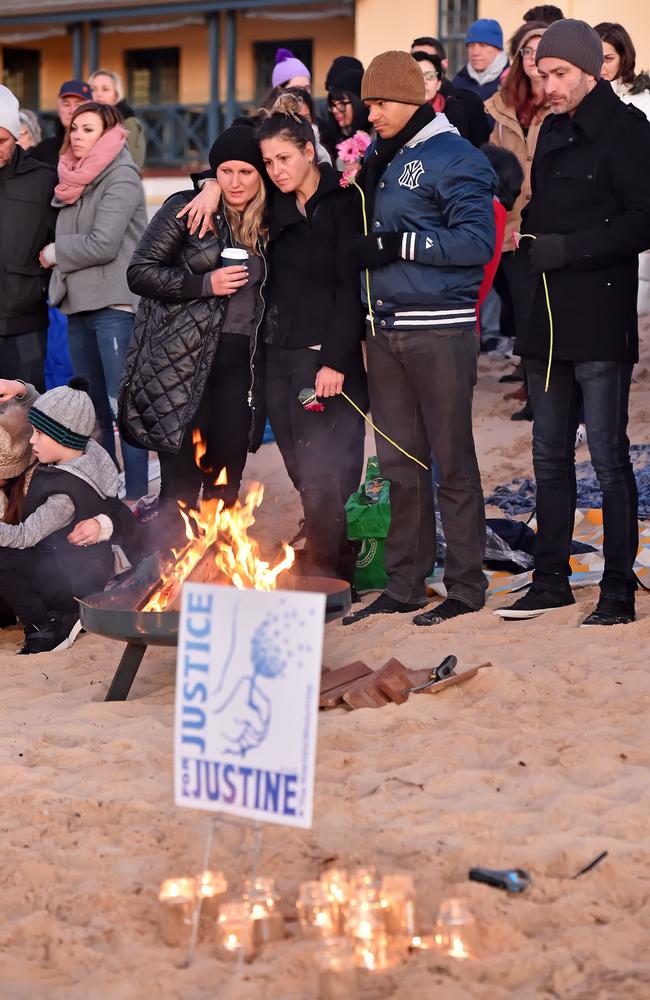 A sunrise vigil for Justine Damond Ruszczyk on the anniversary of her death. Picture: Supplied 