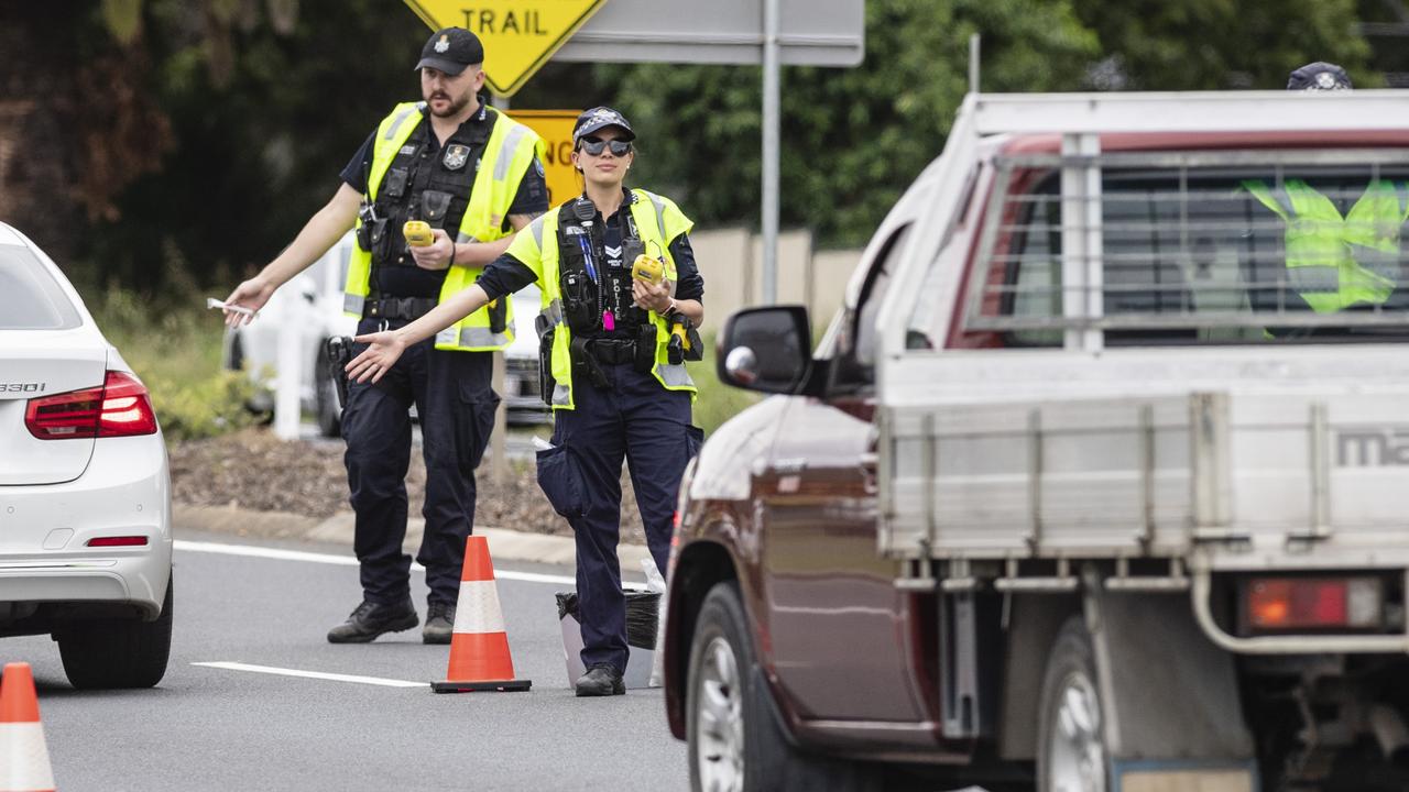 Police conduct random breath testing.