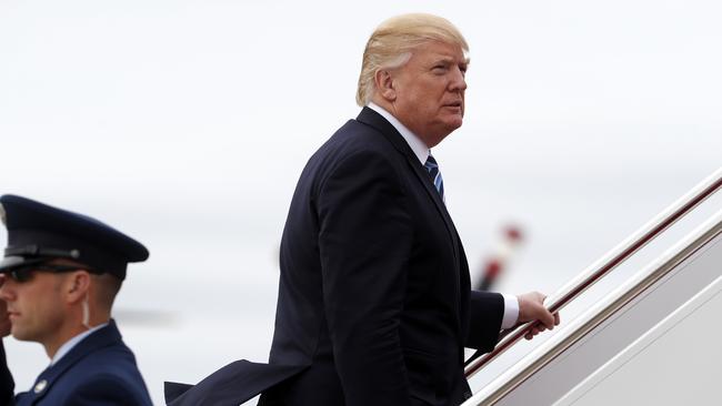President Donald Trump is now on his way to meeting Malcolm Turnbull, after delaying the meeting to look over the health care bill. Picture: Pablo Martinez Monsivais / AP