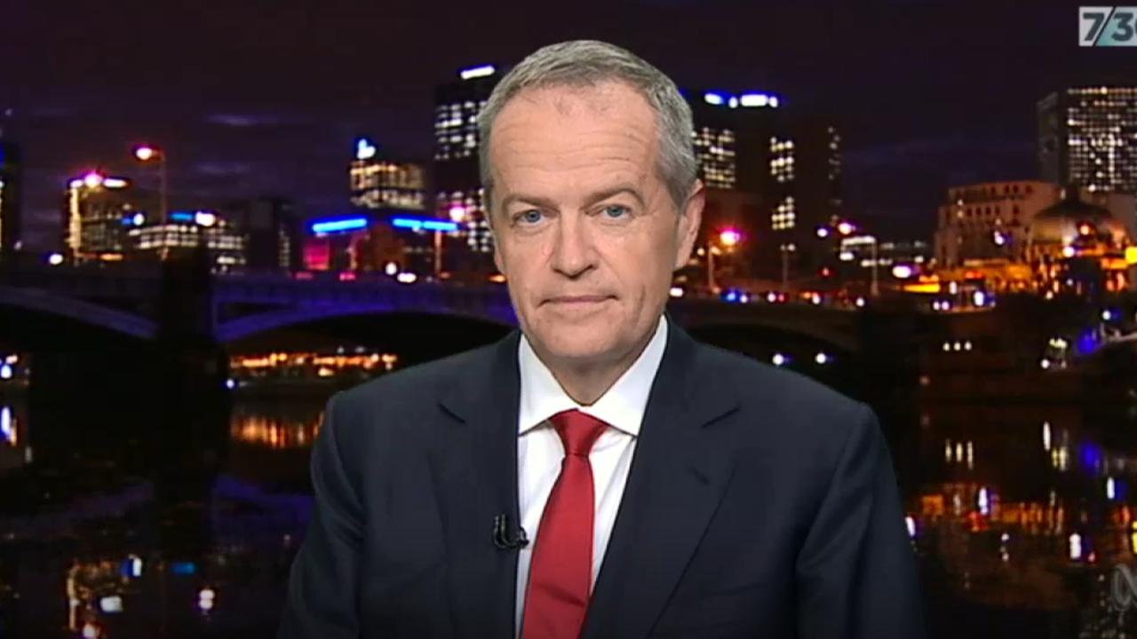 Bill Shorten on 7:30 last night. Picture: ABC