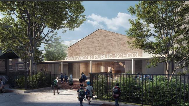 A concept plan of the primary school entrance.