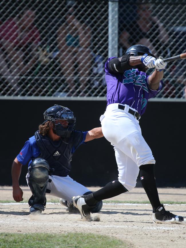 Greater Brisbane League baseball - Coomera vs Surfers Paradise at Beenleigh. Coomera’s Shanon Dunston. Picture: Mike Batterham