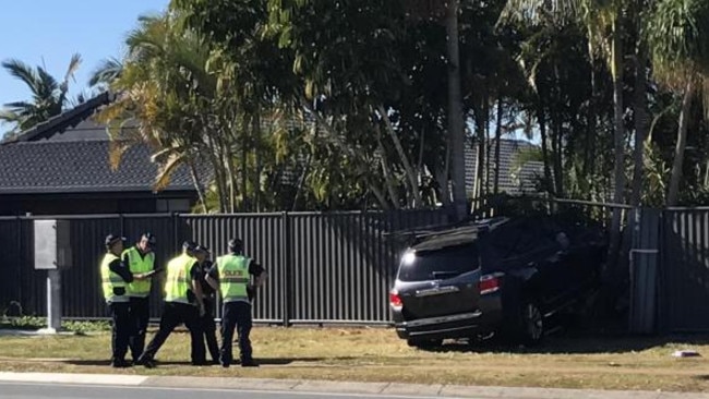 The crash scene on the Gold Coast.