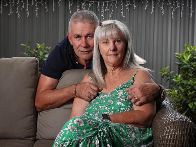 Jo Boon and her husband Peter Boon at home in Gumdale. Picture: Liam Kidston.