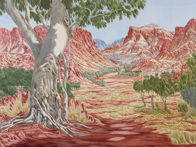 Wynne Prize 2020 winner Tjoritja (West MacDonnell Ranges, NT) by Hubert Pareroultja.