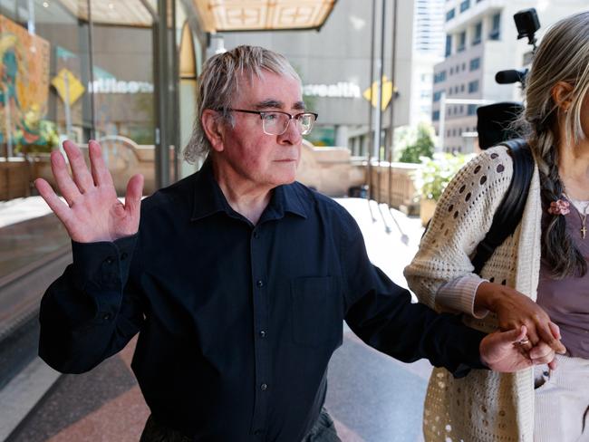 SYDNEY, AUSTRALIA - NewsWire Photos NOVEMBER 22, 2022: Paedophile cult leader, William Costellia-Kamm, also known as Little Pebble has been granted bail. He is pictured leaving Downing Centre Court with his wife. Picture: NCA NewsWire / David Swift