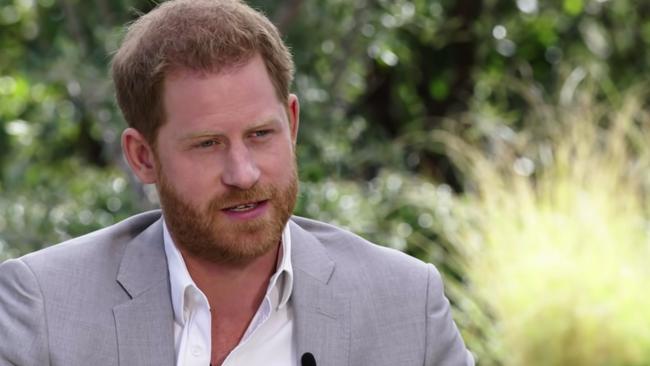 PICS: Grabs from trailer of Oprah's Harry and Meghan interview. Picture: CBS