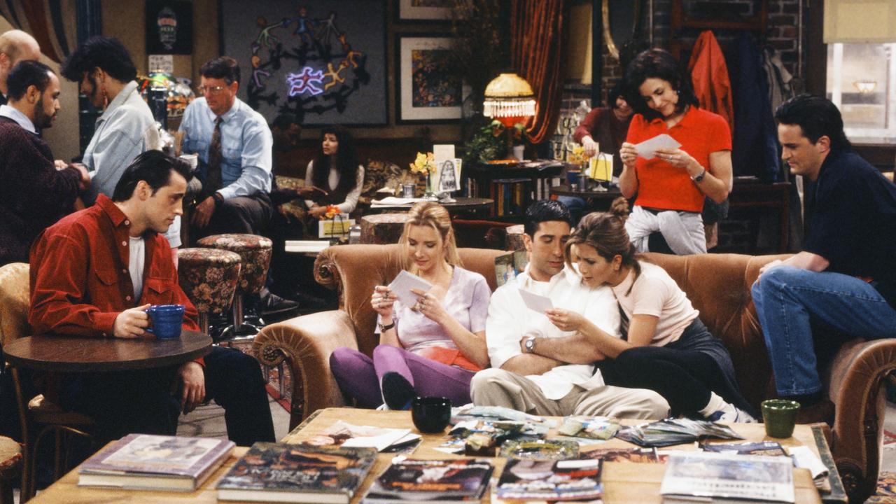 Matthew Perry (far right) and the cast of Friends became global stars after the show’s release. Picture: Supplied