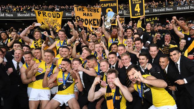 Peggy O’Neal says she’s aware of a photo circulating of a topless woman with a 2017 premiership medallion. Photo: AAP Image/Julian Smith