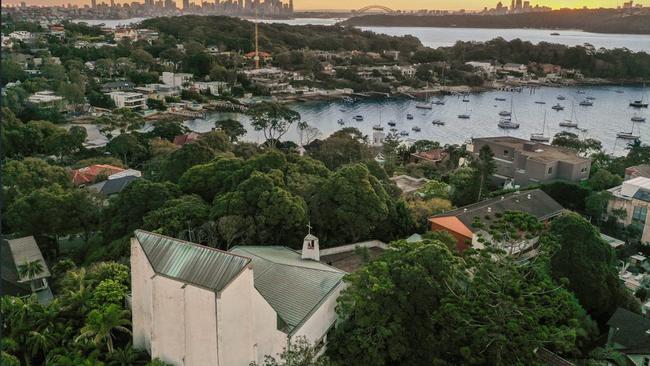 The former Anglican church in Vaucluse that is listed for auction on September 18.