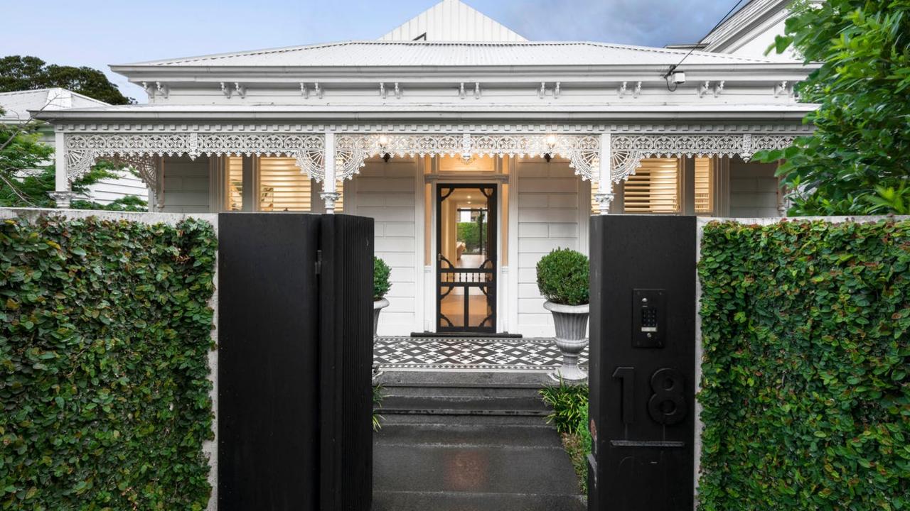 The discreet exterior of the Toorak home.