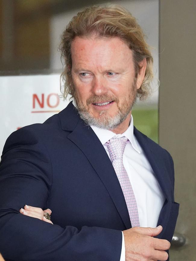 Craig McLachlan outside court after an earlier hearing. Picture: AAP