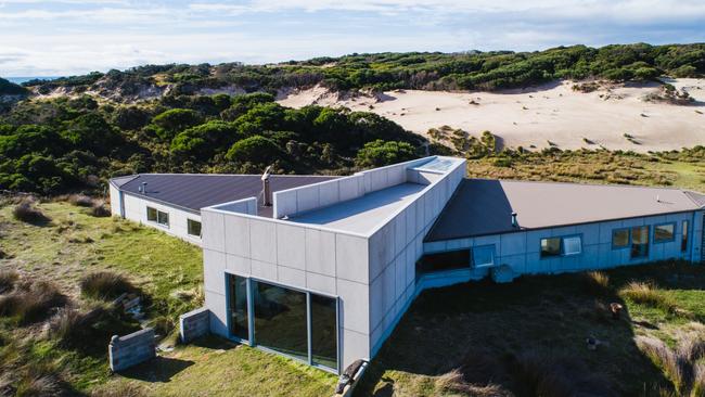 Whale Tail House as seen on Australia's Grand Designs. Photo: Stu Gibson and Tourism Tasmania.