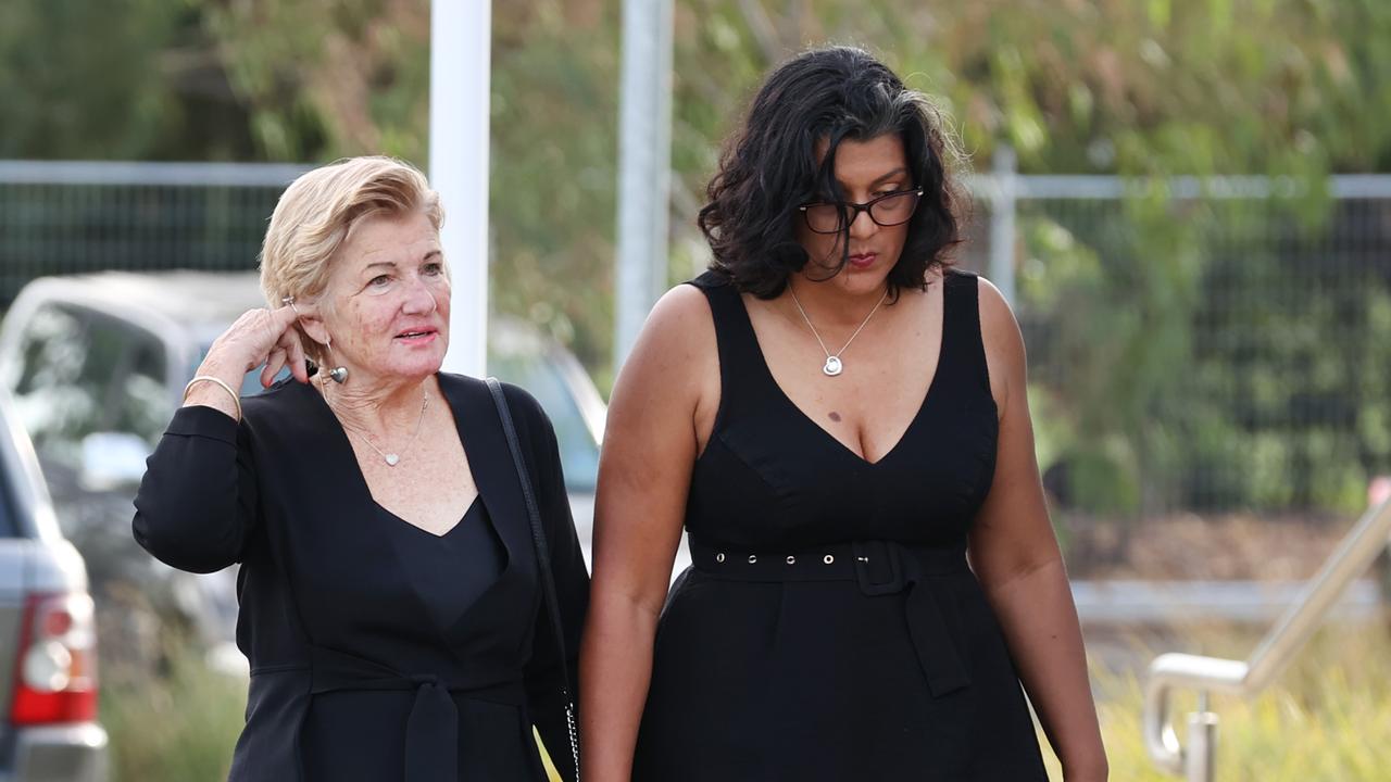 Shane Warne’s mother arrives. Picture: David Caird