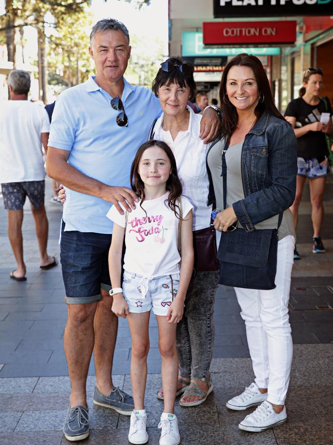 Garry, Linda, Julia and Eleanor Beck at the Manly Jazz festival in 2018. Picture: Adam Yip