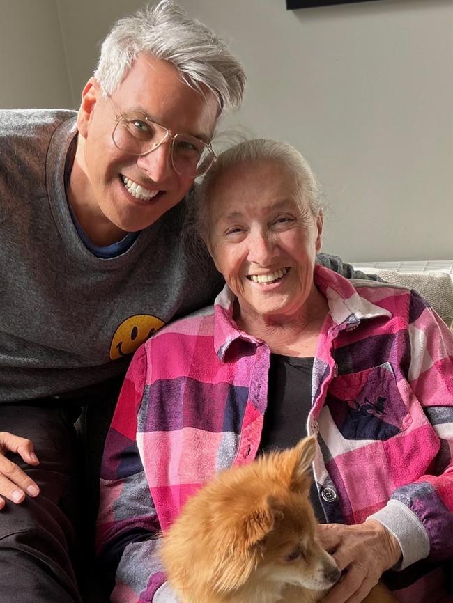 Peter Alexander with his late mum Julette, who had dementia. He says the “very cruel disease” deserves “more public awareness”. Picture: Supplied