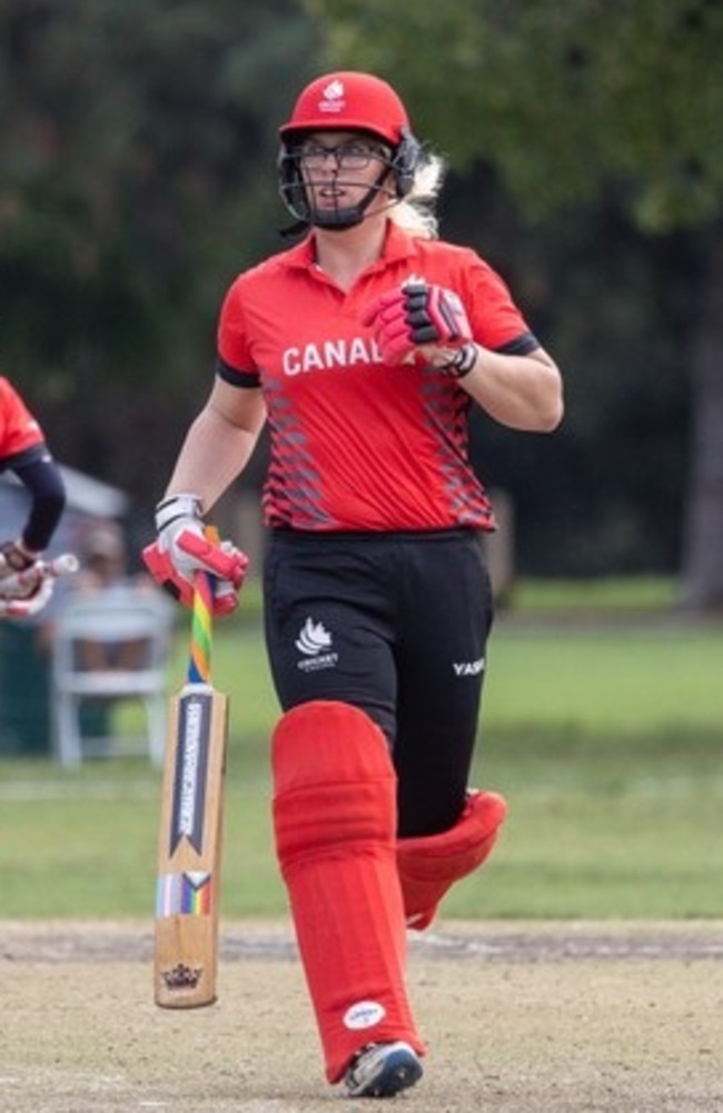 Danielle McGahey in action for Canada.