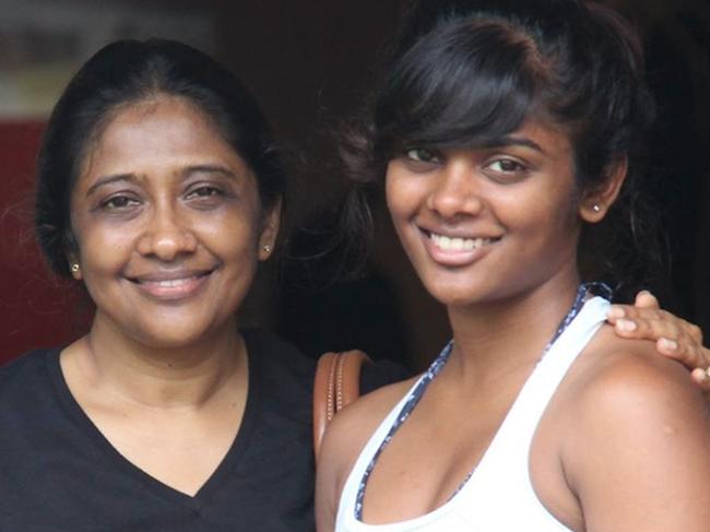 Grace Subathirai Nathan (R) with her mother Anne Daisy who was on the Malaysian Airlines MH370 flight.
