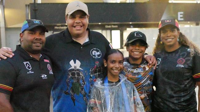 The Tabuai family at the NRL All Stars matches in Townsville on Friday. Picture: Blair Jackson