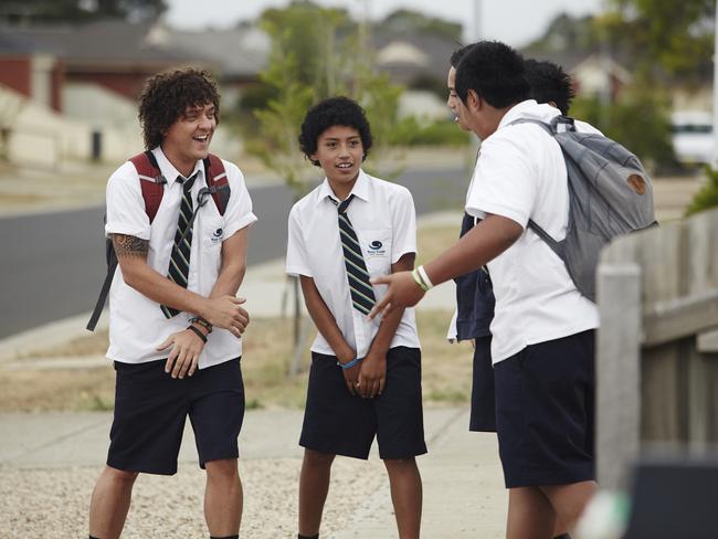 Chris Lilley (left) as Jonah in ‘Jonah From Tonga’. Photo: ABC