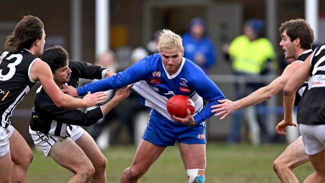 Sunbury’s Nathan Carroll feels the pressure. Picture: Andy Brownbill