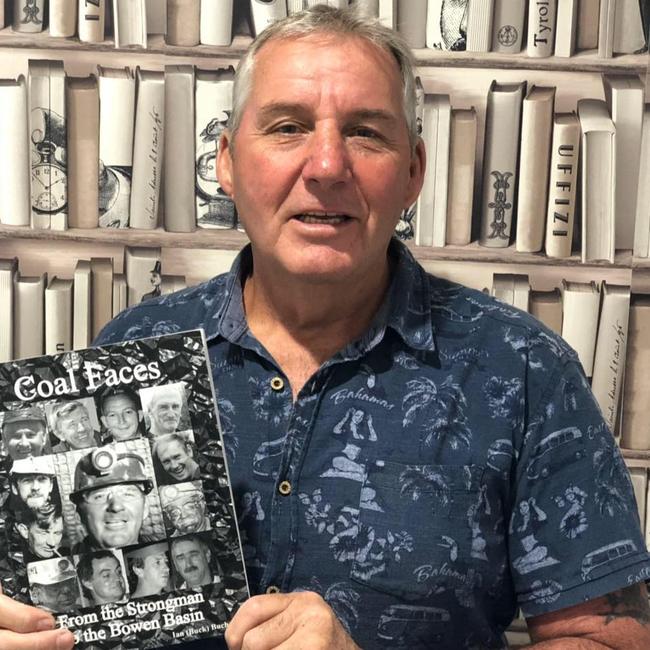 Coal Faces author Ian Buchanan with his book. Picture: Contributed