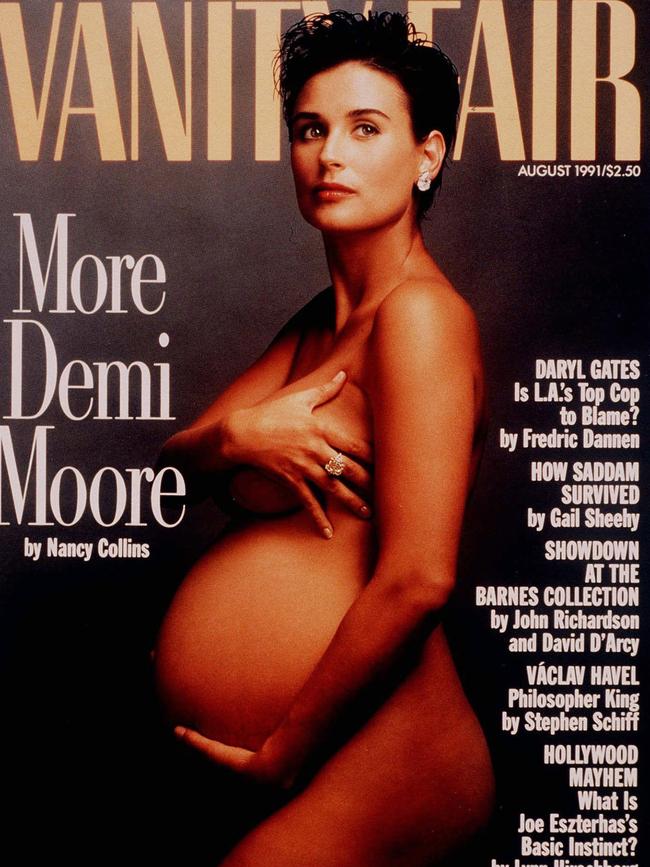 Demi Moore’s iconic 1991 Vanity Fair cover. Picture: AP
