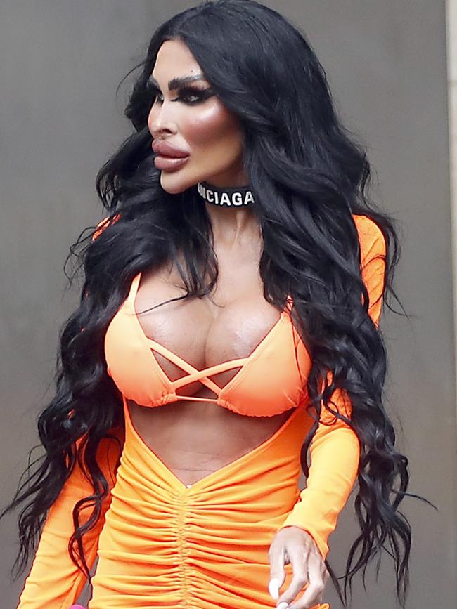 She’s best known for spending $135,000 on her five breast augmentations. Picture: Media Mode