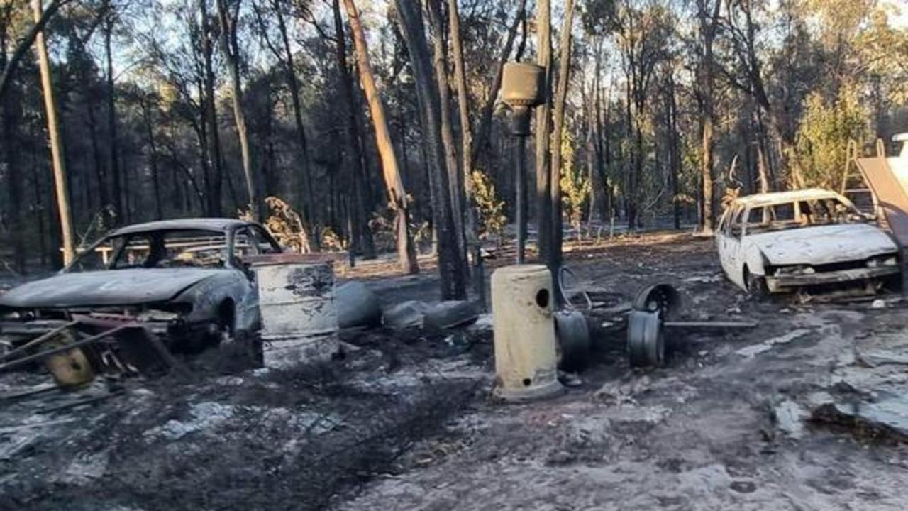 The Bishop property on Charles Dr, Tara following the devastating fire Bushfire on February 14 2023. Picture: Contributed