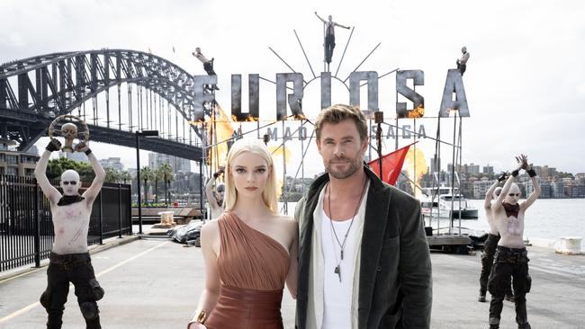 Furiosa stars Anya Taylor-Joy and Chris Hemsworth in Sydney. Picture: NCA NewsWire handout