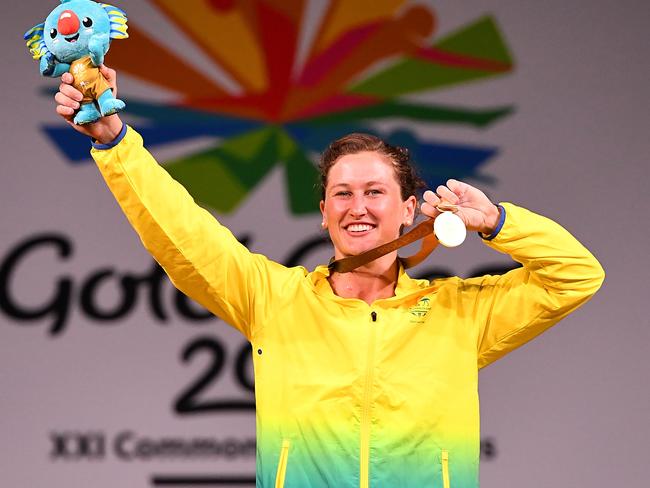 Weightlifing gold medallist Tia-Clair Toomey is also a CrossFit Games champion. Picture: AAP Image/Dean Lewins