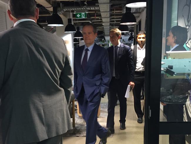 Bill Shorten arrives at Facebook debate