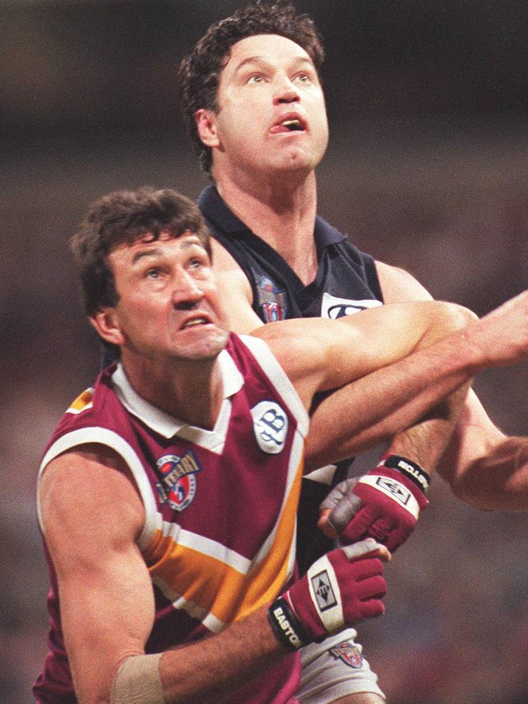 Roger Merrett in action for Brisbane in 1996.