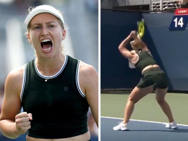 Daria Saville has erupted at the US Open. Photo: Getty Images and Stan Sport