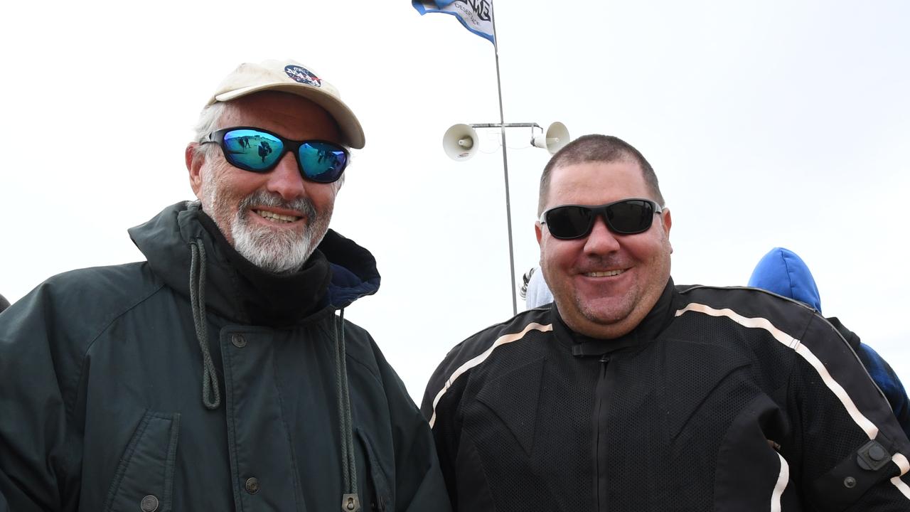 Bruce Williams and Jeffery Terrahe from Innisfail at Finke Desert Race 2022. Picture: (A)manda Parkinson
