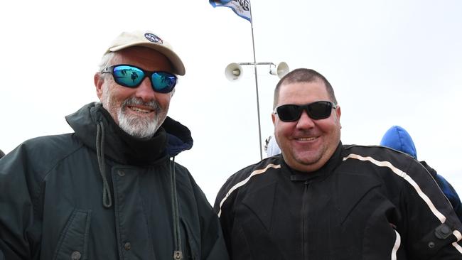 Bruce Williams and Jeffery Terrahe from Innisfail at Finke Desert Race 2022. Picture: (A)manda Parkinson
