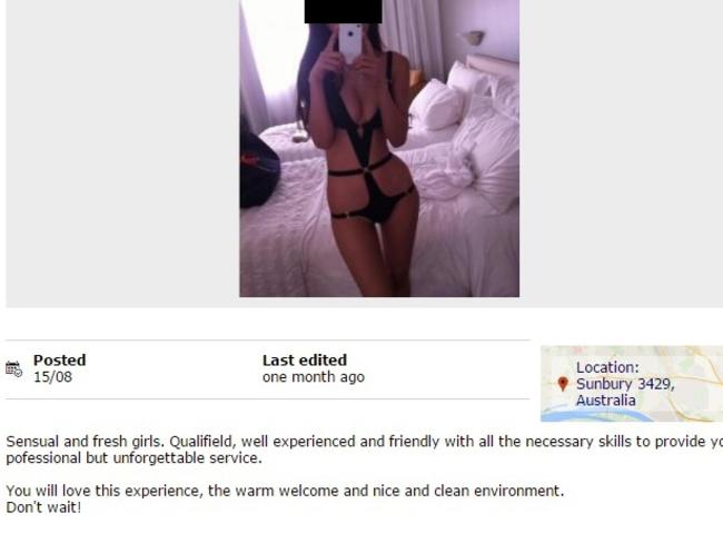 Sex workers are advertising online more.